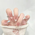 "Starry-Dot" Press-On Nails (Light Blue)