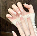 Polka-Dot Bow Press-On Nails